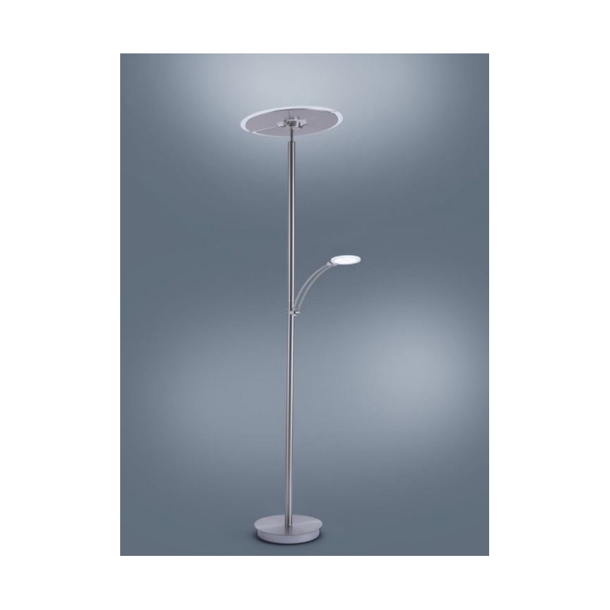 Paul Neuhaus 673-55 - LED Lampa podłogowa ściemnialna ARTUR 2xLED/21W/230V+1xLED/6W chrom błyszczący