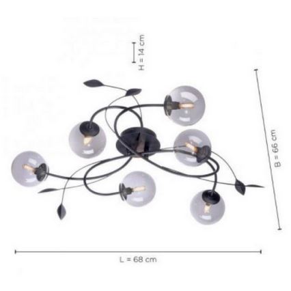 Paul Neuhaus 6737-18 - LED Żyrandol natynkowy WIDOW 6xG9/3W/230V