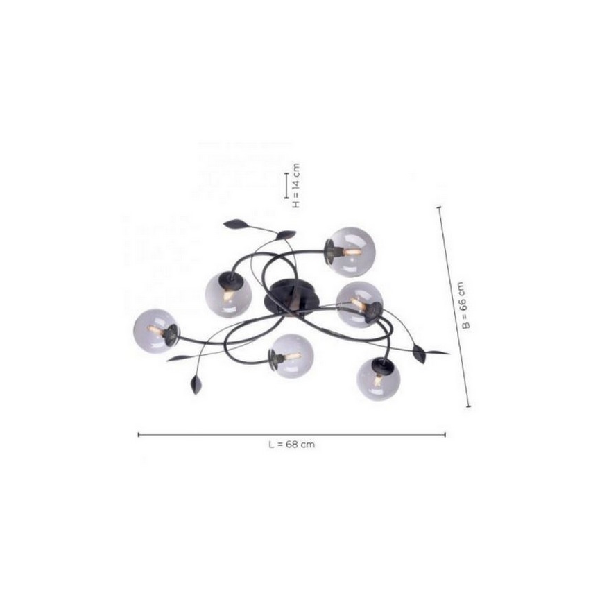 Paul Neuhaus 6737-18 - LED Żyrandol natynkowy WIDOW 6xG9/3W/230V
