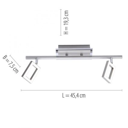 Paul Neuhaus 6958-55 - LED Oświetlenie punktowe INIGO 2xLED/4,2W/230V