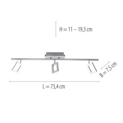 Paul Neuhaus 6959-55 - LED Oświetlenie punktowe INIGO 3xLED/4,2W/230V
