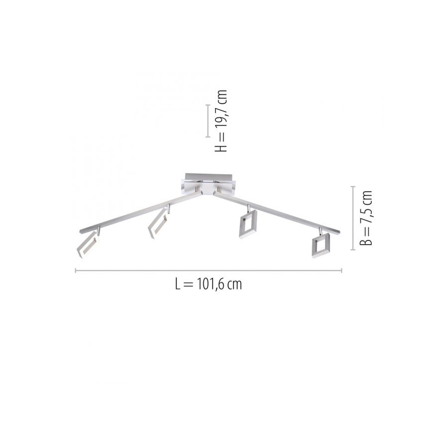 Paul Neuhaus 6960-55 - LED Ściemnmiane oświetlenie punktowe INIGO 4xLED/4,2W/230V