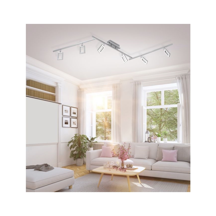 Paul Neuhaus 6965-55 - LED Ściemniany reflektor INIGO 6xLED/4W/230V