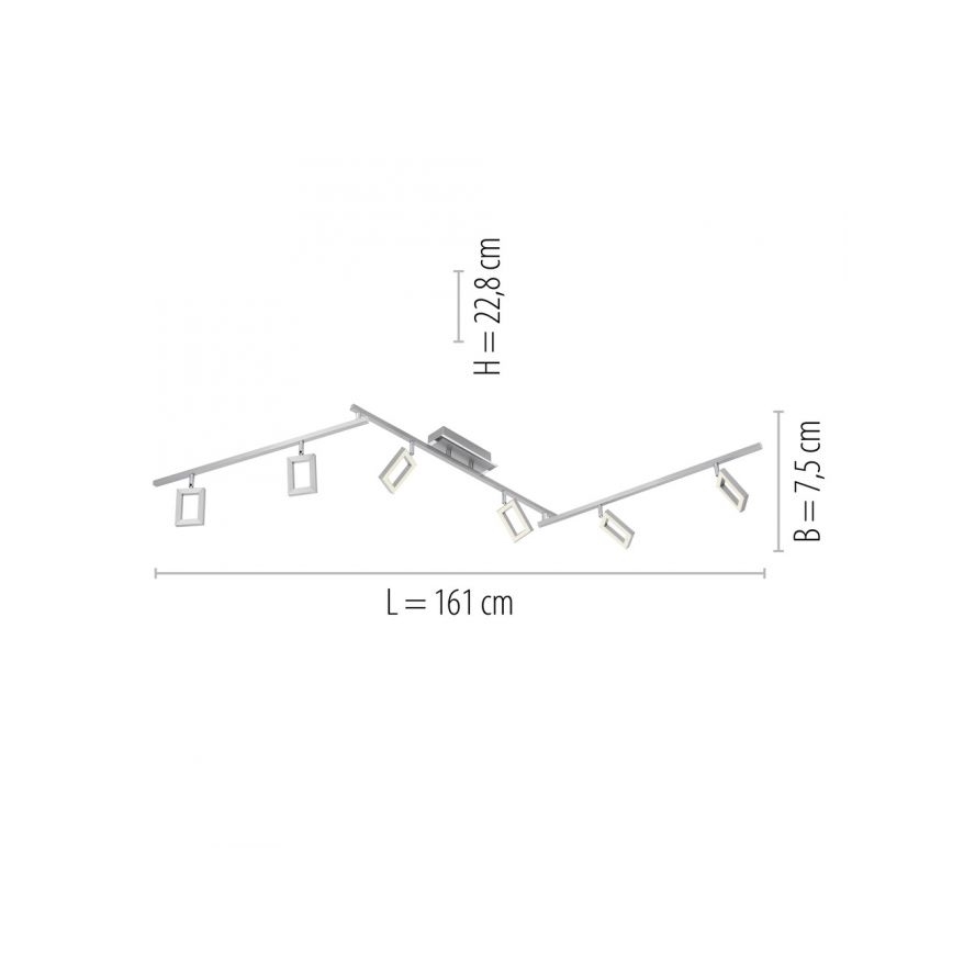 Paul Neuhaus 6965-55 - LED Ściemniany reflektor INIGO 6xLED/4W/230V