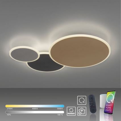 Paul Neuhaus 8007-70 - LED regulowane oświetlenie sufitowe Q-PIATO LED/35W/230V 2700-5000K Wi-Fi + pilot zdalnego sterowania