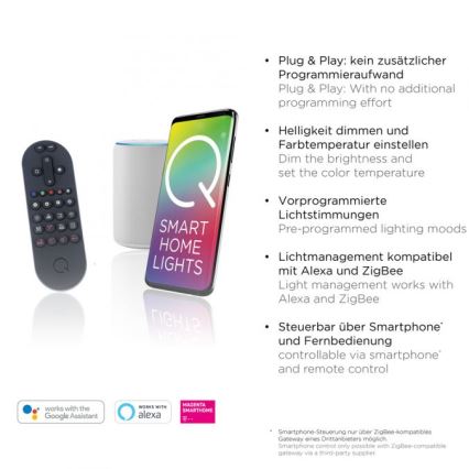 Paul Neuhaus 8007-70 - LED Plafon ściemnialny Q-PIATO LED/35W/230V 2700-5000K Wi-Fi + zdalne sterowanie