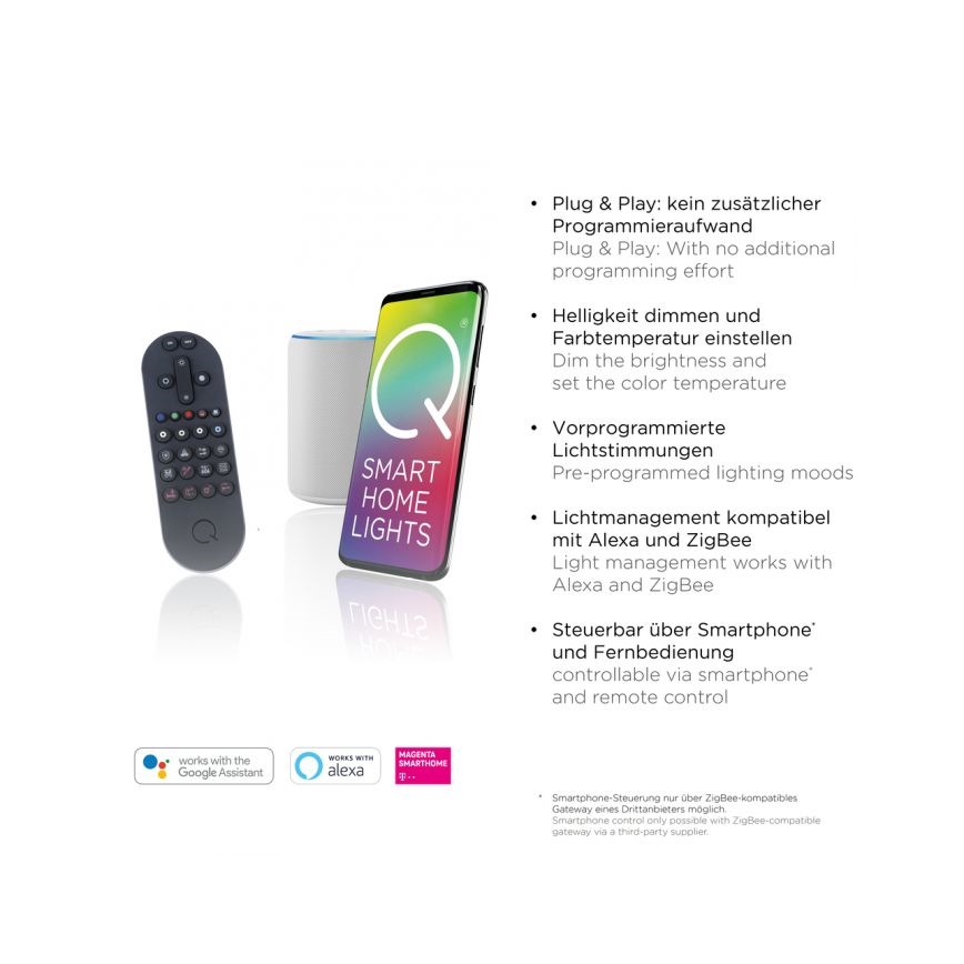Paul Neuhaus 8007-70 - LED Plafon ściemnialny Q-PIATO LED/35W/230V 2700-5000K Wi-Fi + zdalne sterowanie