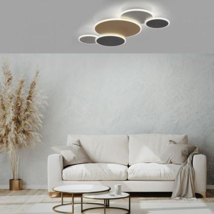 Paul Neuhaus 8008-70 - LED Plafon ściemnialny Q-PIATO LED/49W/230V 2700-5000K Wi-Fi + pilot zdalnego sterowania