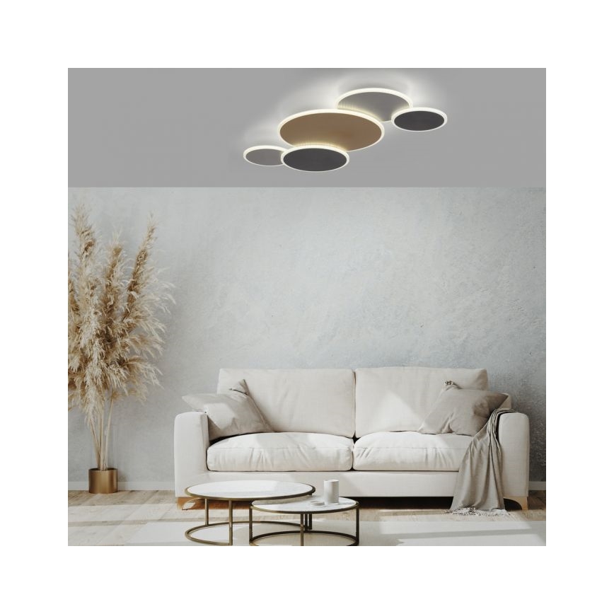 Paul Neuhaus 8008-70 - LED Plafon ściemnialny Q-PIATO LED/49W/230V 2700-5000K Wi-Fi + pilot zdalnego sterowania
