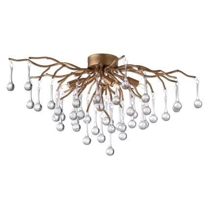Paul Neuhaus 8090-11 - Żyrandol natynkowy ICICLE 4xG9/40W/230V 30x60 cm mosiądz