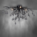 Paul Neuhaus 8090-18 - Przysufitowy żyrandol ICICLE 4xG9/40W/230V 30x60 cm czarny