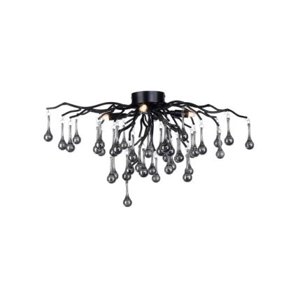 Paul Neuhaus 8090-18 - Przysufitowy żyrandol ICICLE 4xG9/40W/230V 30x60 cm czarny