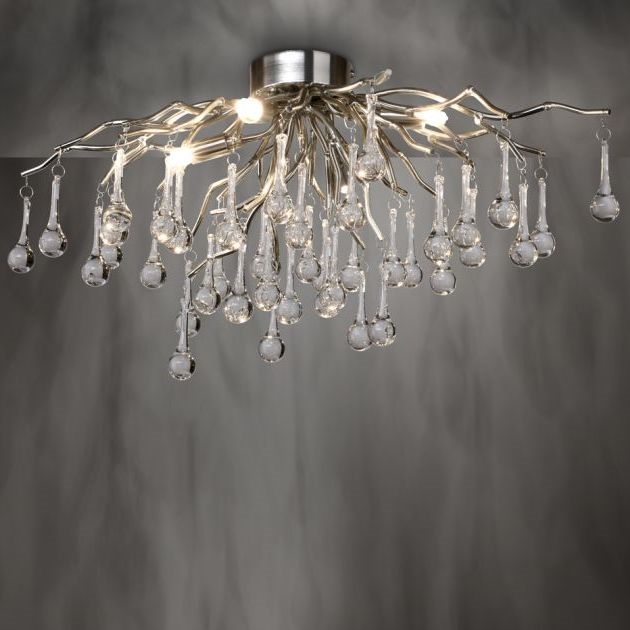 Paul Neuhaus 8090-55 - Żyrandol natynkowy ICICLE 4xG9/40W/230V 30x60 cm chrom błyszczący