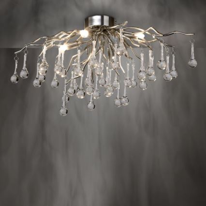 Paul Neuhaus 8090-55 - Żyrandol natynkowy ICICLE 4xG9/40W/230V 30x60 cm chrom błyszczący