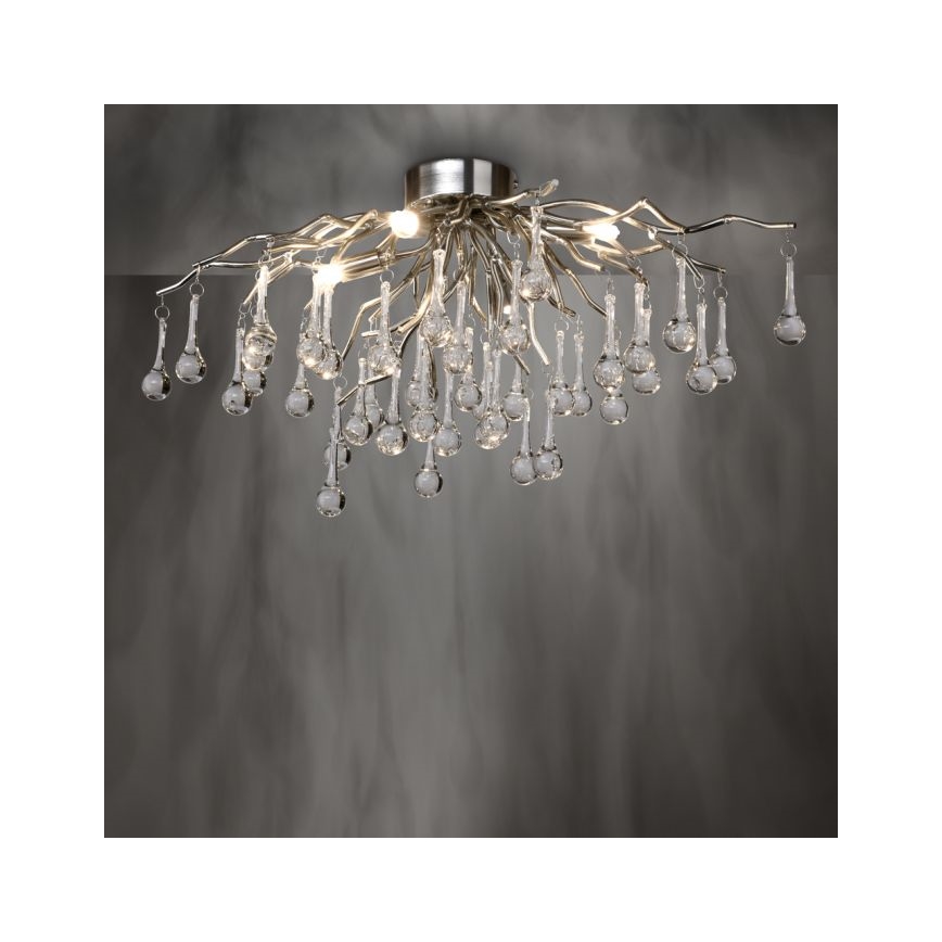 Paul Neuhaus 8090-55 - Żyrandol natynkowy ICICLE 4xG9/40W/230V 30x60 cm chrom błyszczący