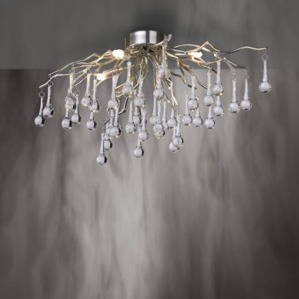Paul Neuhaus 8090-55 - Żyrandol natynkowy ICICLE 4xG9/40W/230V 30x60 cm chrom błyszczący