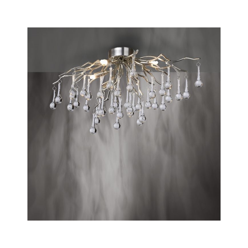 Paul Neuhaus 8090-55 - Żyrandol natynkowy ICICLE 4xG9/40W/230V 30x60 cm chrom błyszczący