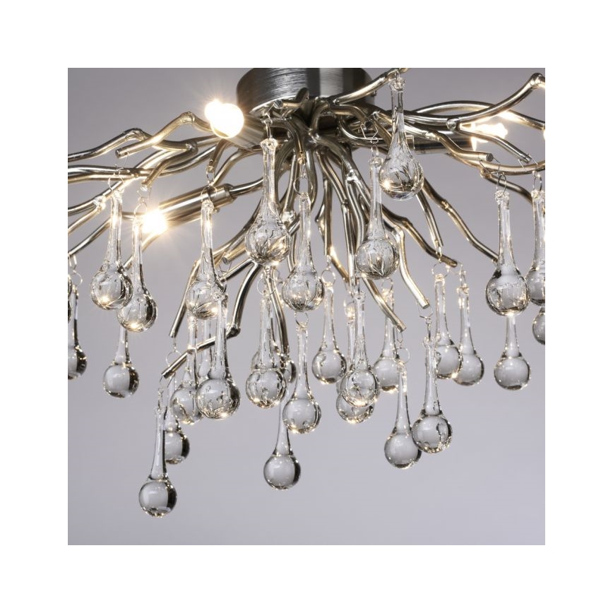 Paul Neuhaus 8090-55 - Żyrandol natynkowy ICICLE 4xG9/40W/230V 30x60 cm chrom błyszczący