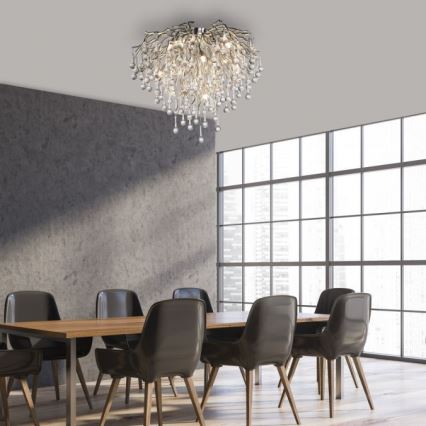 Paul Neuhaus 8091-55 - Żyrandol natynkowy ICICLE 9xG9/40W/230V