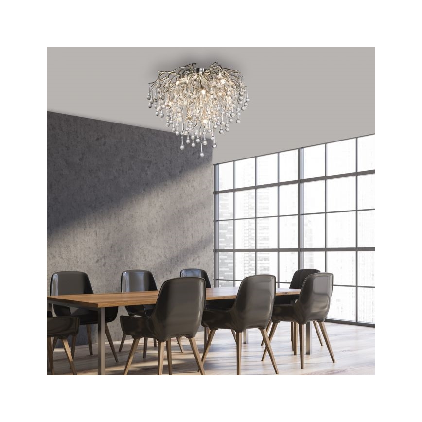 Paul Neuhaus 8091-55 - Żyrandol natynkowy ICICLE 9xG9/40W/230V