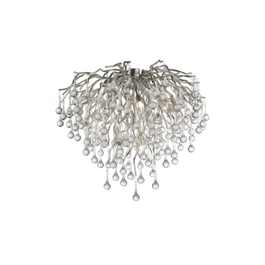 Paul Neuhaus 8091-55 - Żyrandol natynkowy ICICLE 9xG9/40W/230V śr. 50 cm chrom błyszczący