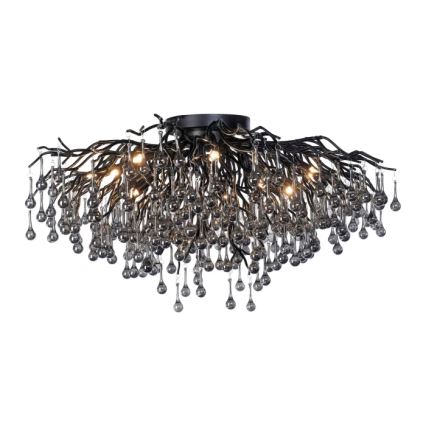 Paul Neuhaus 8092-18 - Przysufitowy żyrandol ICICLE 14xG9/40W/230V Ø 100 cm czarny