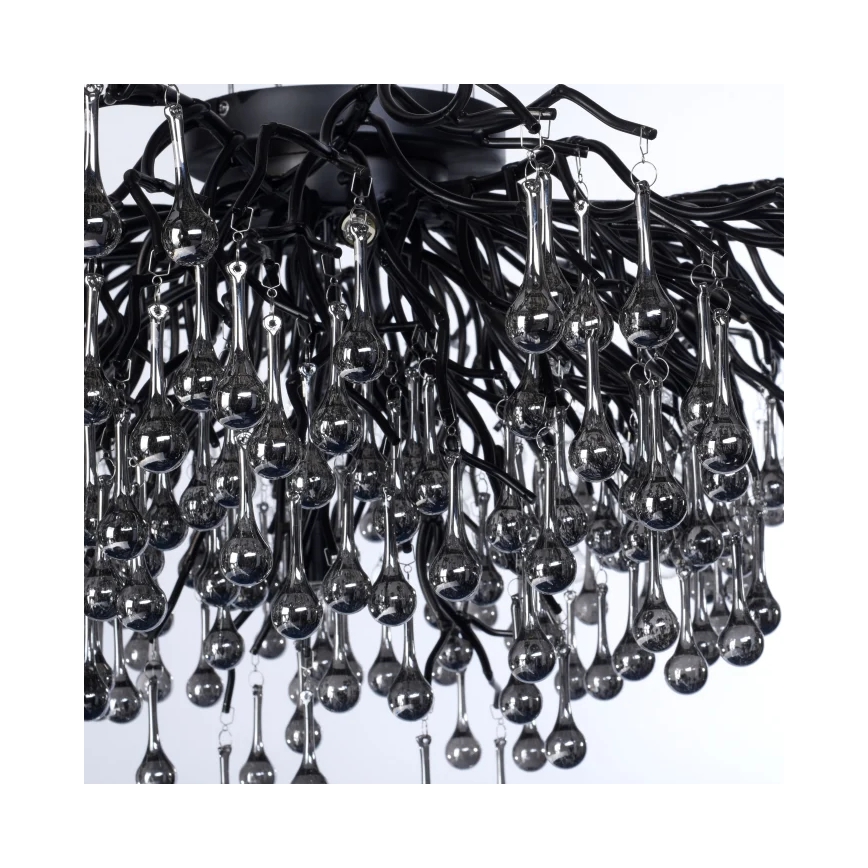 Paul Neuhaus 8092-18 - Przysufitowy żyrandol ICICLE 14xG9/40W/230V Ø 100 cm czarny