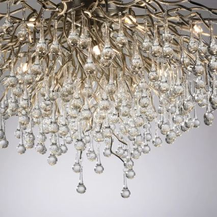 Paul Neuhaus 8092-55 - Przysufitowy żyrandol ICICLE 14xG9/40W/230V średnica 100 cm błyszczący chrom