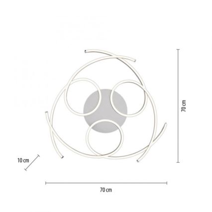 Paul Neuhaus 8165-55 - LED Plafon ściemnialny DANILO 3xLED/12W/230V