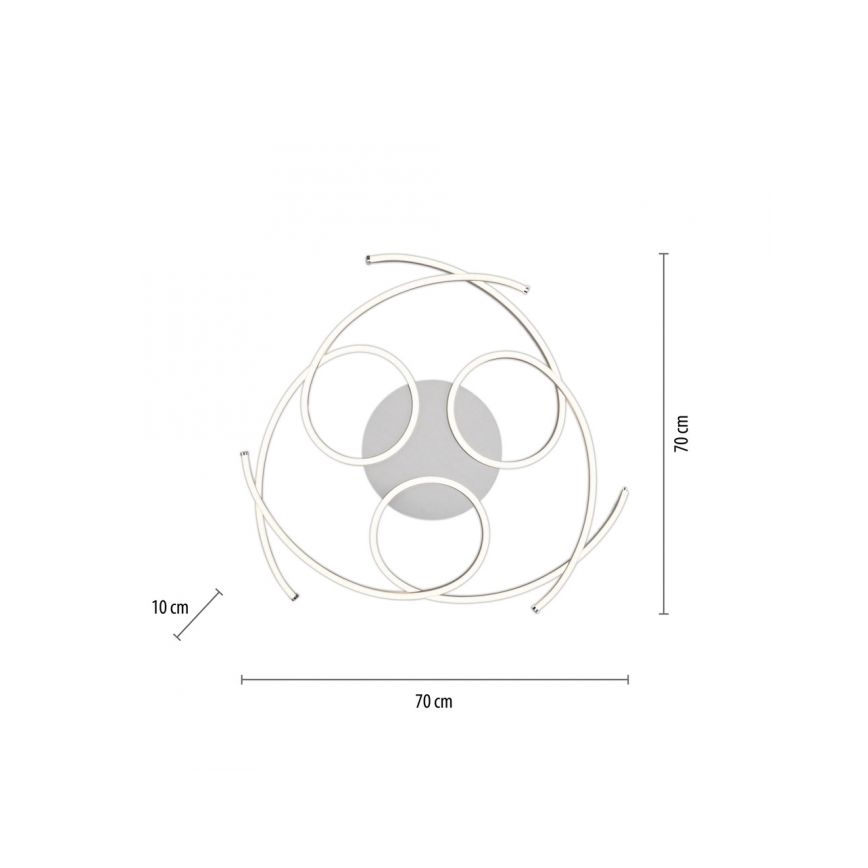 Paul Neuhaus 8165-55 - LED Plafon ściemnialny DANILO 3xLED/12W/230V