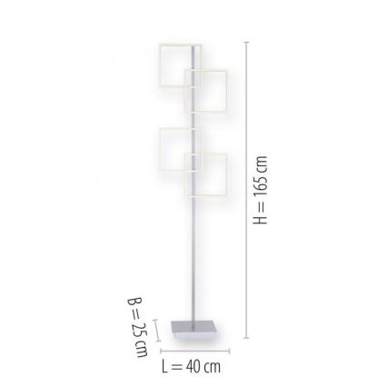 Paul Neuhaus 817-55 - LED Ściemniana lampa podłogowa INIGO 4xLED/8W/230V + pilot
