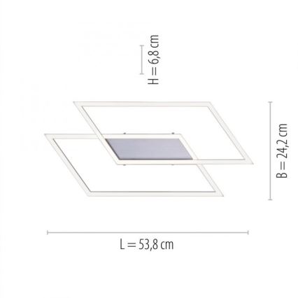 Paul Neuhaus 8192-55 - LED Żyrandol ściemnialny natynkowy INIGO 2xLED/12W/230V