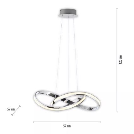 Paul Neuhaus 8291-17 - LED Żyrandol ściemnialny na lince MELINDA LED/30W/230V