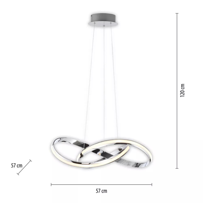 Paul Neuhaus 8291-17 - LED Żyrandol ściemnialny na lince MELINDA LED/30W/230V