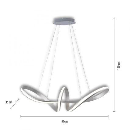 Paul Neuhaus 8292-55 - LED Żyrandol ściemnialny na lince MELINDA 1xLED/38W/230V