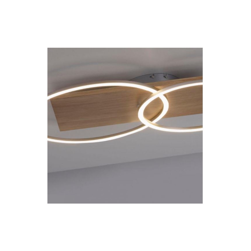 Paul Neuhaus 8329-79 - LED Ściemnialny żyrandol natynkowy PALMA LED/26W/230V 2700-5000K sosna + pilot zdalnego sterowania