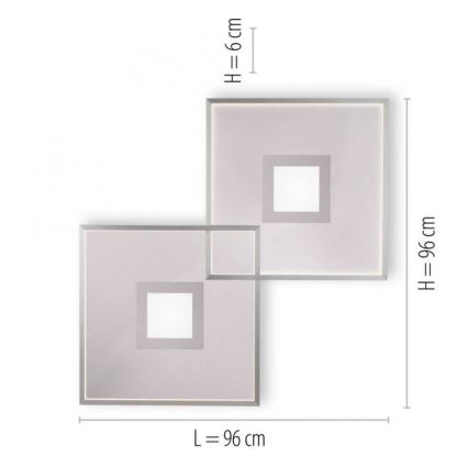 Paul Neuhaus 8378-55 - LED Plafon ściemnialny AMARA LED/45W/230V chrom błyszczący + zdalne sterowanie