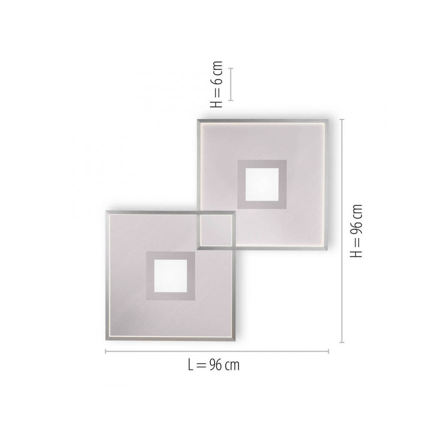 Paul Neuhaus 8378-55 - LED Plafon ściemnialny AMARA LED/45W/230V chrom błyszczący + zdalne sterowanie
