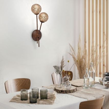 Paul Neuhaus 9032-48 - Lampa ścienna GRETA 2xG9/40W/230V