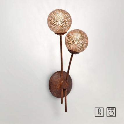 Paul Neuhaus 9032-48 - Lampa ścienna GRETA 2xG9/40W/230V