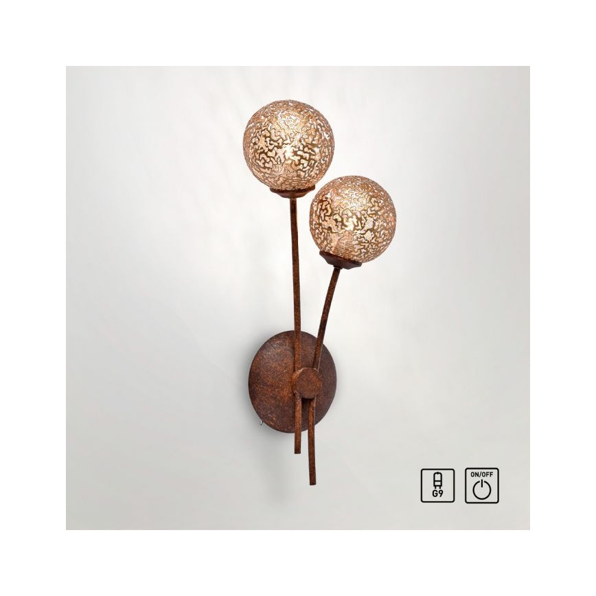 Paul Neuhaus 9032-48 - Lampa ścienna GRETA 2xG9/40W/230V