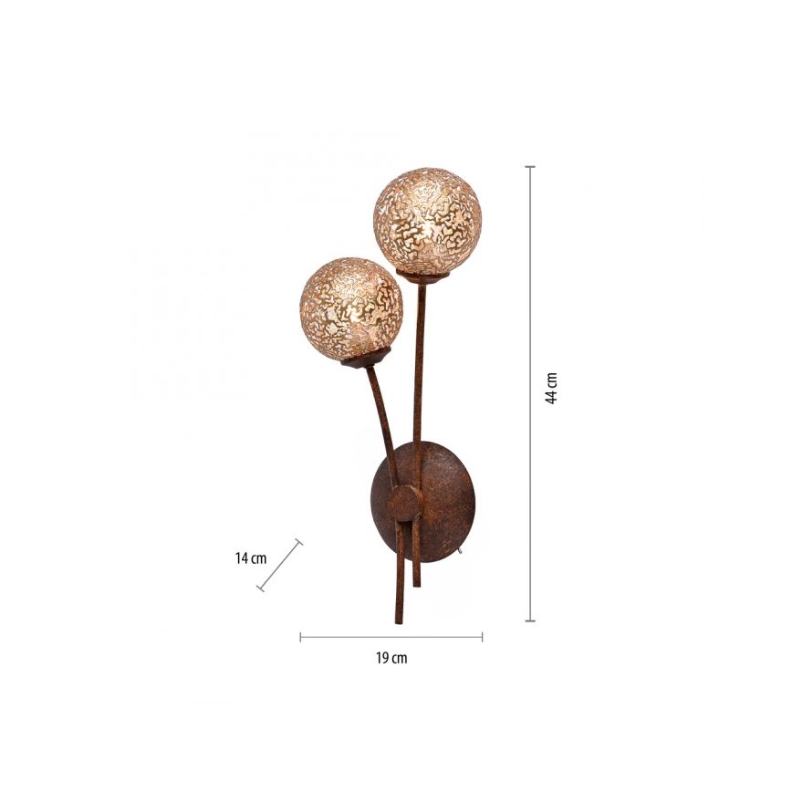 Paul Neuhaus 9032-48 - Lampa ścienna GRETA 2xG9/40W/230V