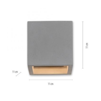 Paul Neuhaus 9069-22 - Kinkiet ETON 1xG9/25W/230V beton