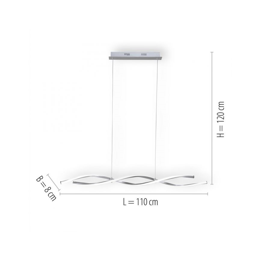 Paul Neuhaus 9142-55 - LED Ściemniany żyrandol na lince POLINA 2xLED/10,2W/230V