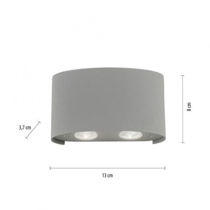 Paul Neuhaus 9487-21 - LED Kinkiet zewnętrzny CARLO 4xLED/0,8W/230V IP54