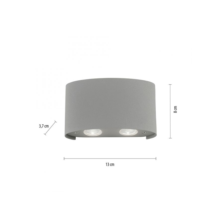 Paul Neuhaus 9487-21 - LED Kinkiet zewnętrzny CARLO 4xLED/0,8W/230V IP54