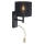 Paul Neuhaus 9646-18 - LED Kinkiet ROBIN 1xE27/40W/230V + LED/2,1W czarny