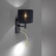 Paul Neuhaus 9646-18 - LED Kinkiet ROBIN 1xE27/40W/230V + LED/2,1W czarny