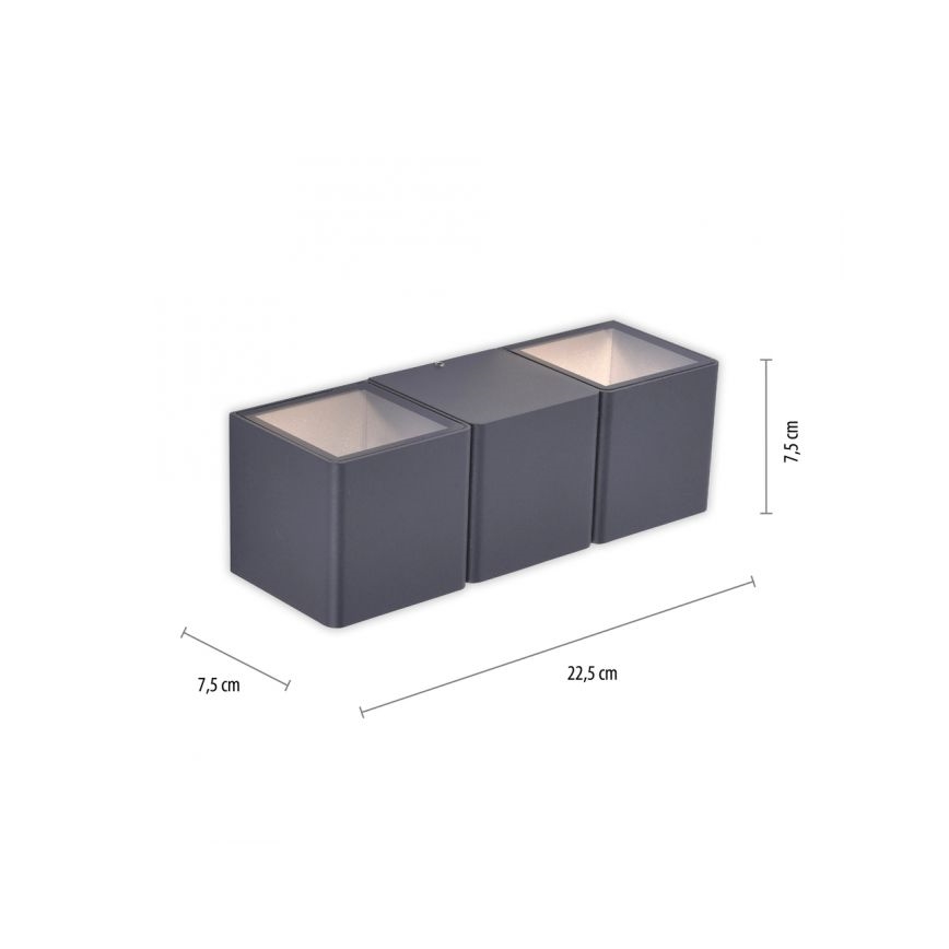 Paul Neuhaus 9658-13 - LED Kinkiet zewnętrzny MARCEL 2xLED/4W/230V IP54