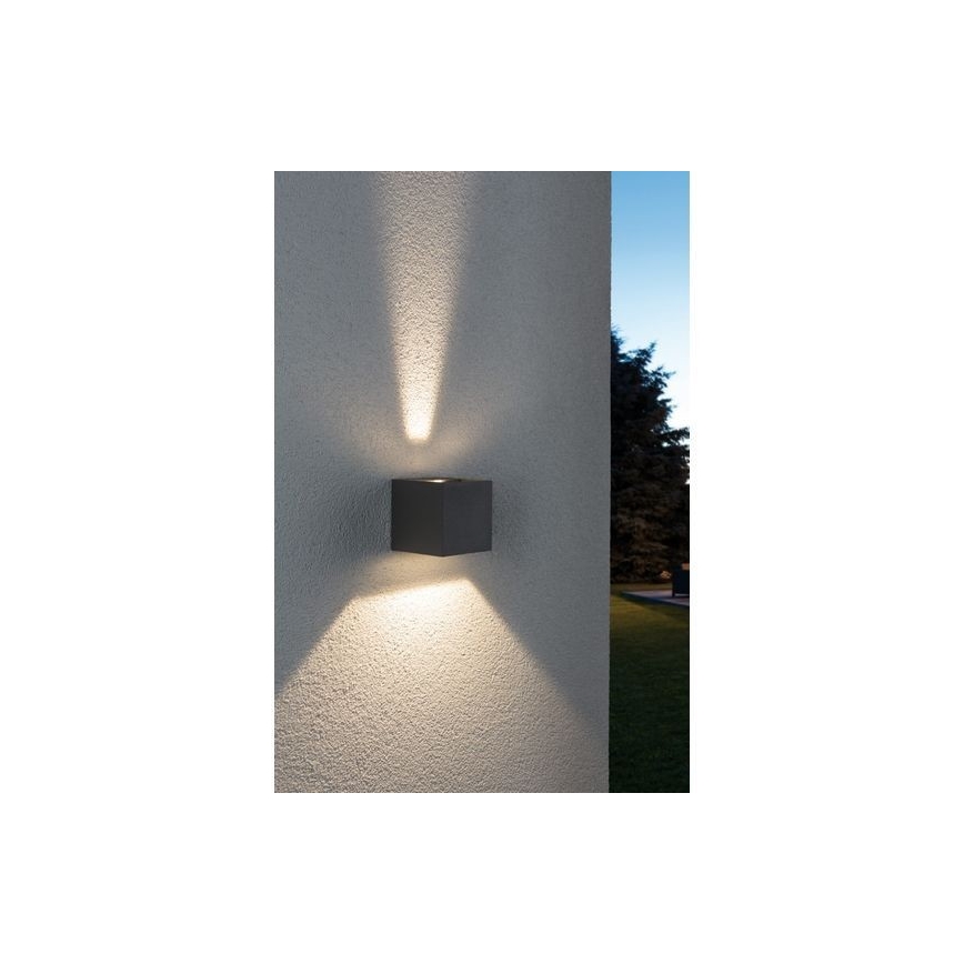 Paulmann 18000 - 2xLED/3W IP65 Kinkiet zewnętrzny CYBO 230V szary
